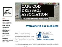 Tablet Screenshot of capecoddressage.org